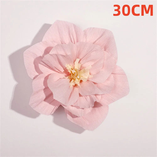 décoration de fête grande fleur en papier rouge pour événements festifs - vue 10 sur 14