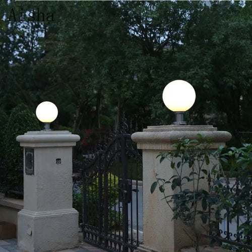 lampe extérieure en acier inoxydable pour jardin et clôture - vue 4 sur 7