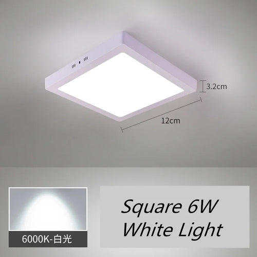 plafonnier led carré monté en surface éclairage led froid