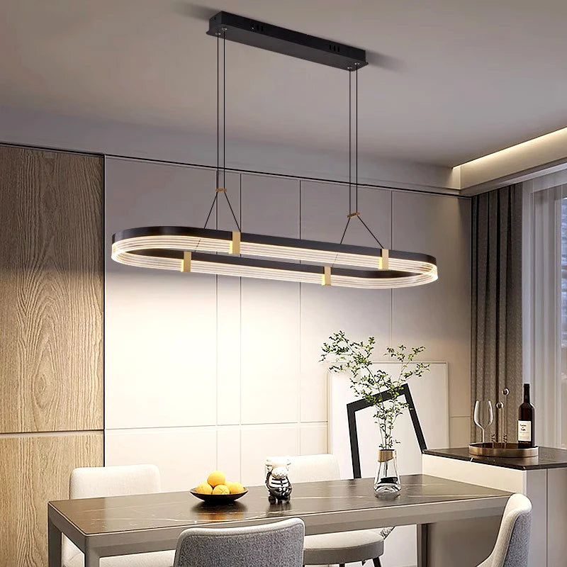 lustre moderne led pour éclairage intérieur suspension plafonnier - vue 1 sur 7