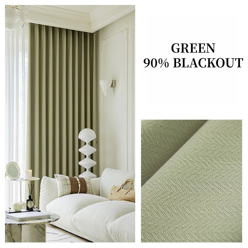 Rideau chenille occultant insonorisant luxe chambre salon moderne - vue 9 sur 9