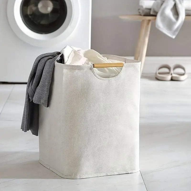panier de rangement pliable grande capacité avec poignée - vue 3 sur 9