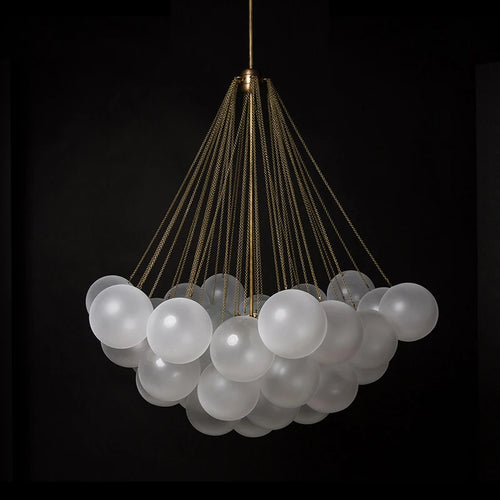 lustre boule de verre moderne led suspension nordique suspendu - vue 3 sur 10