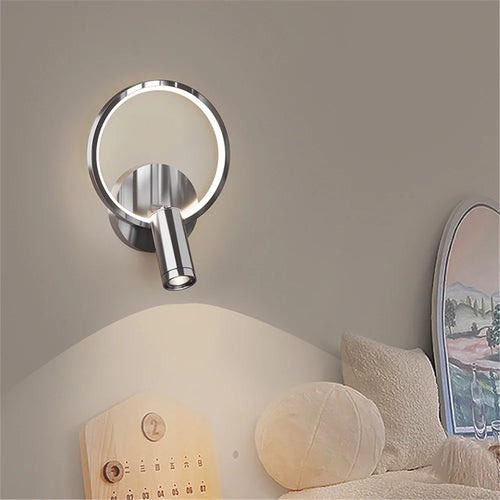 applique murale à led moderne en chrome pour intérieur design - vue 5 sur 16