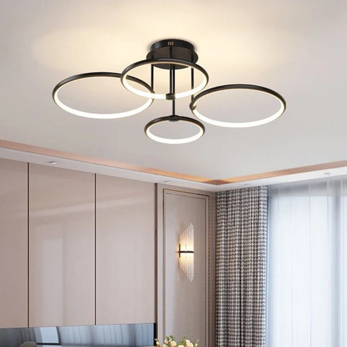 Plafonnier LED noir doré - vue 6 sur 14