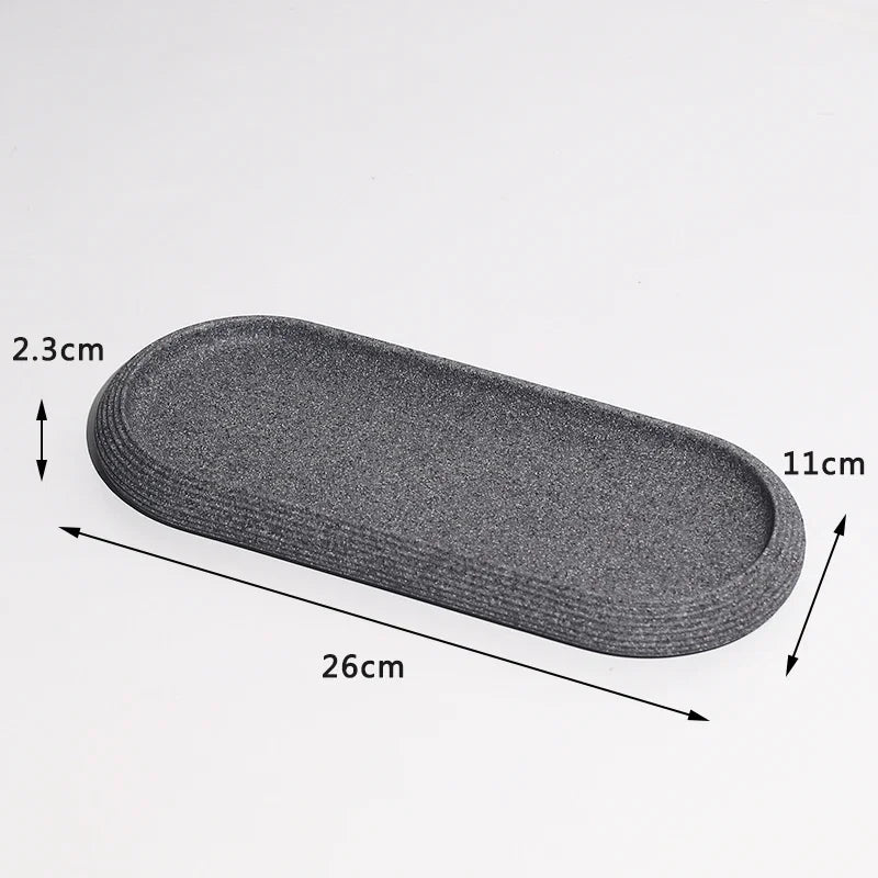 kit moderne d'accessoires de salle de bain en sable et gravier - vue 14 sur 18