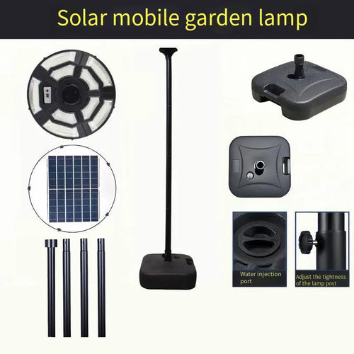 lampe solaire ronde pour jardin et éclairage extérieur - vue 16 sur 17