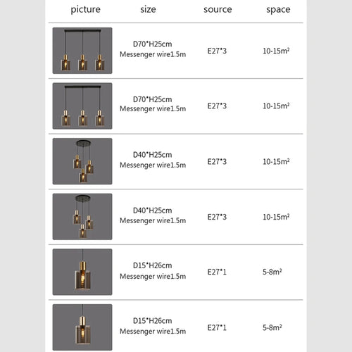 suspension moderne en verre pour éclairage intérieur élégant - vue 5 sur 11