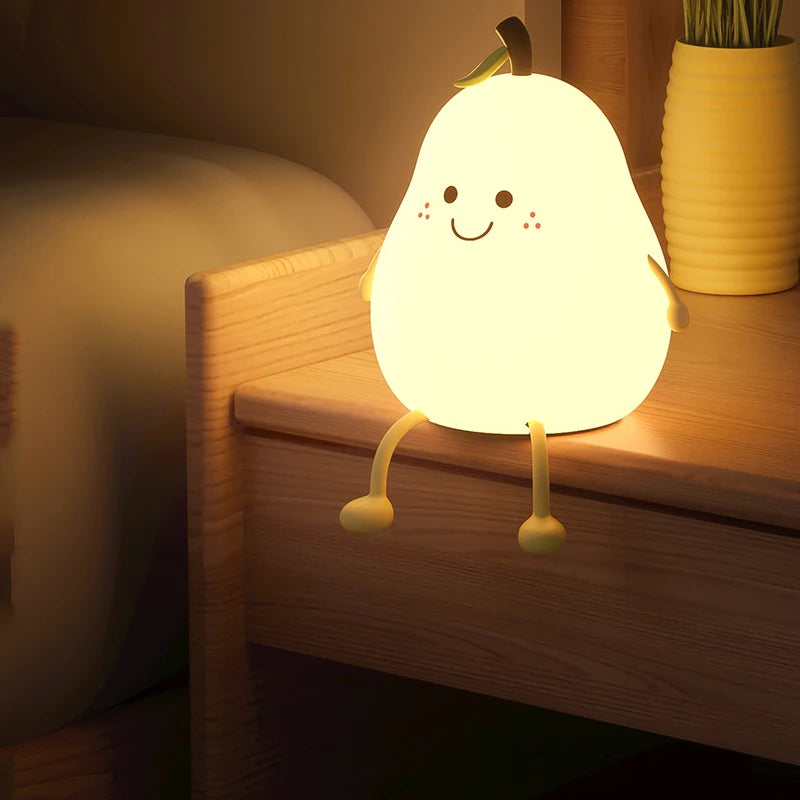 Lampe Veilleuse Led en forme de fruit en Silicone - vue 6 sur 9