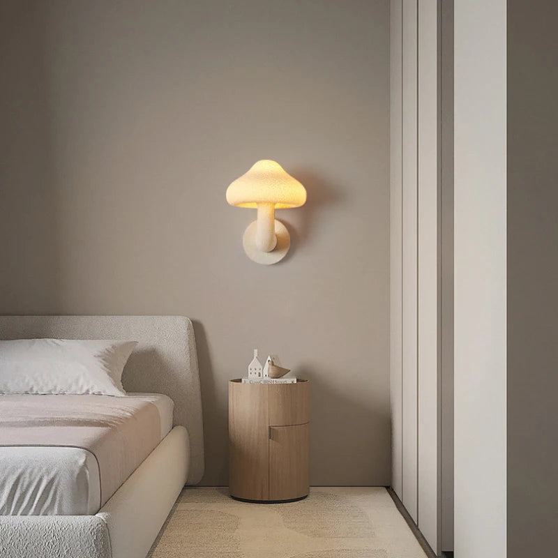 applique murale champignon style crème design nordique intérieur extérieur - vue 4 sur 5