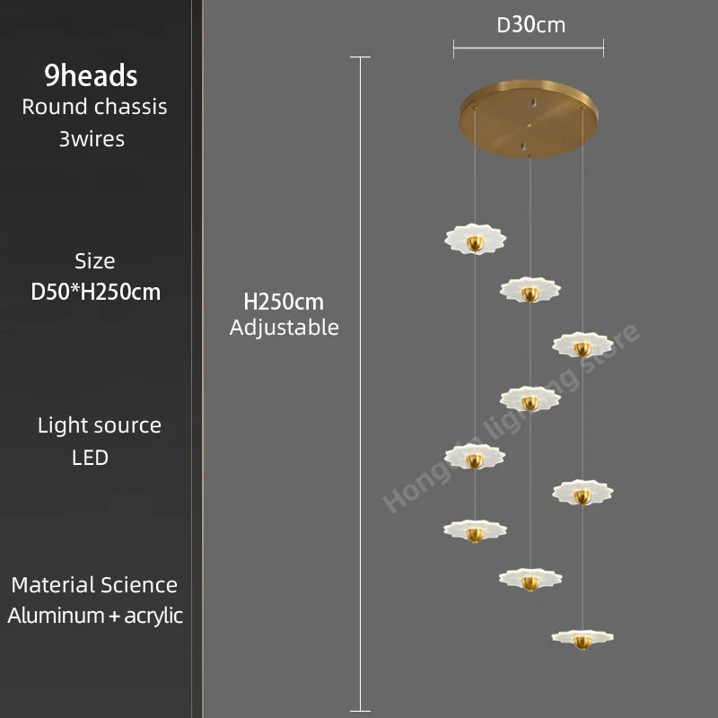 lustre moderne à led pour espaces intérieurs élégants et contemporains - vue 19 sur 26