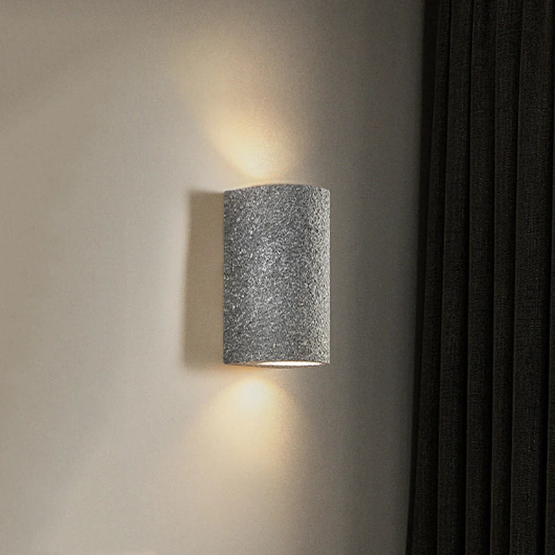 applique murale led wabi-sabi japonais rétro en ciment - vue 3 sur 11