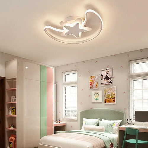 lustre moderne à leds avec motif étoilé pour intérieur - vue 2 sur 10