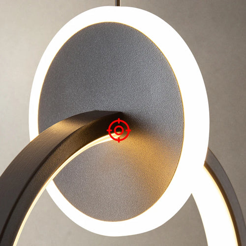 lustre long câble minimaliste suspendu rond 2022 - vue 7 sur 12