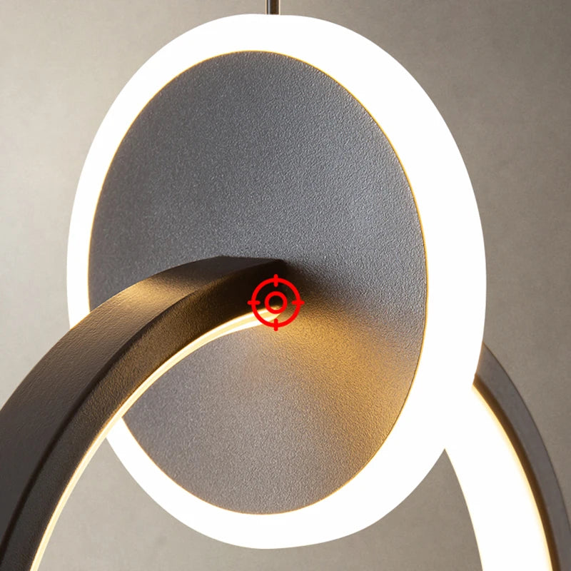 lustre long câble minimaliste suspendu rond 2022 - vue 6 sur 12