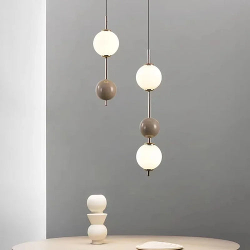 Glass Ball LED Pendant Light Ceiling Suspension Hanging for Living Dining Room Bedroom - vue 5 sur 12