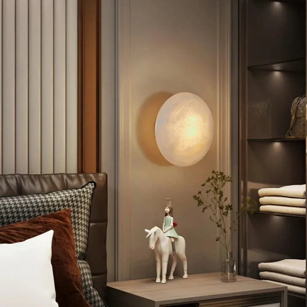 applique murale en marbre et cuivre design moderne pour décoration intérieure - vue 4 sur 8