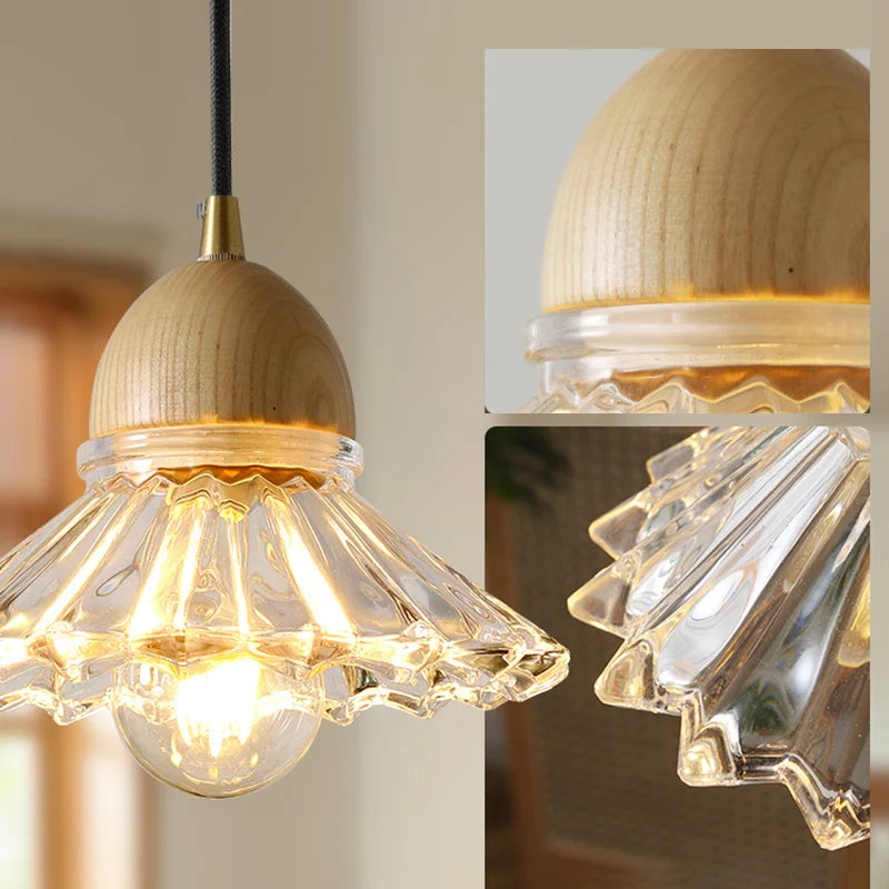 suspension LED en verre style nordique décoratif - vue 3 sur 9