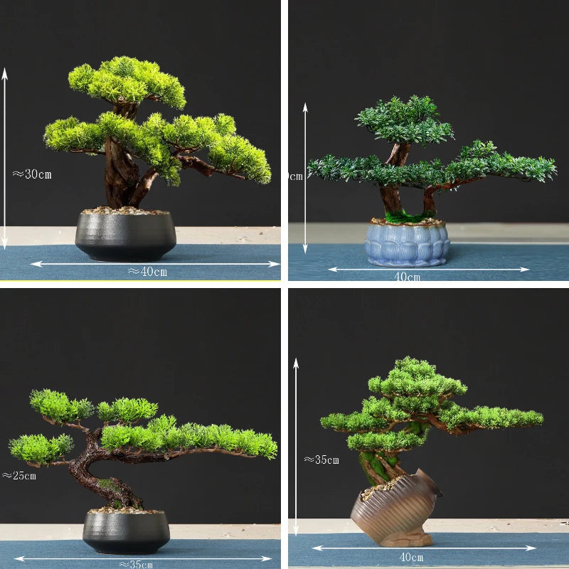 faux arbre bonsaï décoratif pour salon et aménagement paysager - vue 2 sur 36