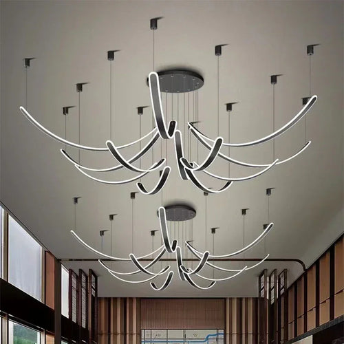 lustre à led moderne design pour décoration intérieure élégante - vue 8 sur 9