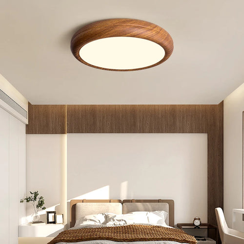 plafonnier moderne en bois imitation pour intérieur lumineux
