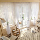 Voilage tulle moderne transparent pour fenêtre salon décoration