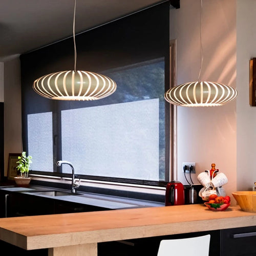 Plafonnier LED moderne chambre créative chaude citrouille Restaurant décor - vue 5 sur 8