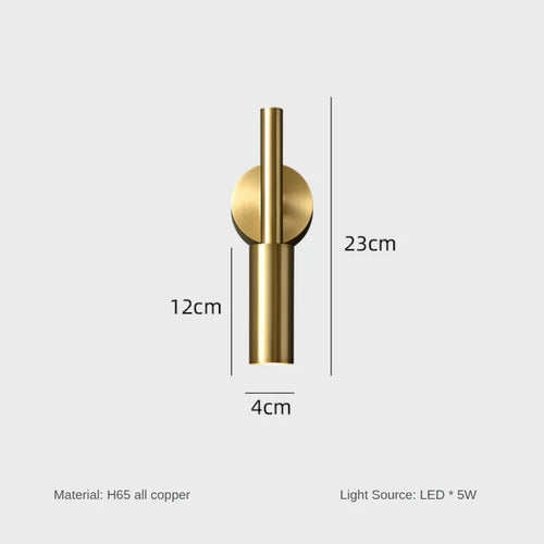 lampe de chevet industrielle en cuivre design créatif pour lecture - vue 9 sur 8