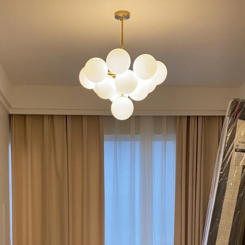 lampes led suspendues en verre de luxe design moderne - vue 5 sur 11