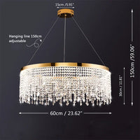 lustre moderne en cristal pour décoration intérieure élégante