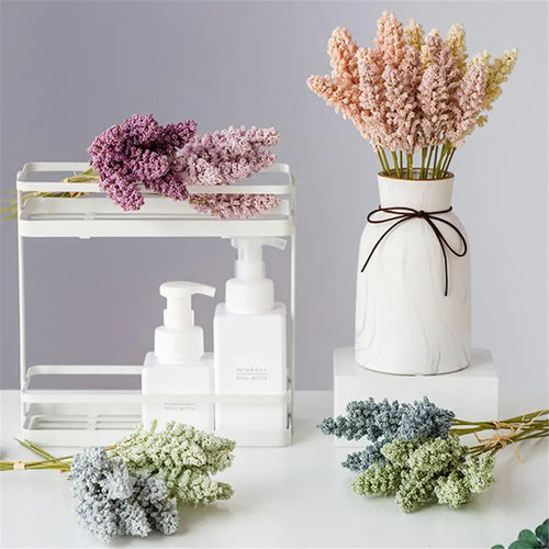 lot de 6 épis de blé et fleurs de lavande pour décoration de mariage - vue 2 sur 13