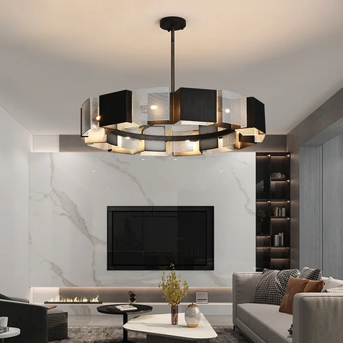 lustre suspendu led moderne pour maison de luxe - vue 2 sur 10