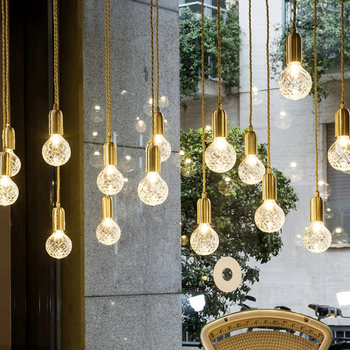 lustre en verre pour restaurant et bar élégant - vue 4 sur 16