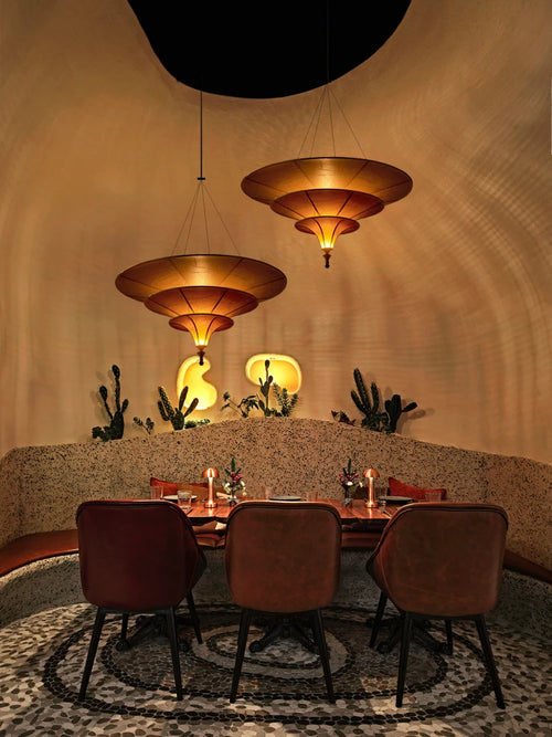 lustre d'ambiance bouddhiste pour décoration wabi sabi asiatique - vue 4 sur 8