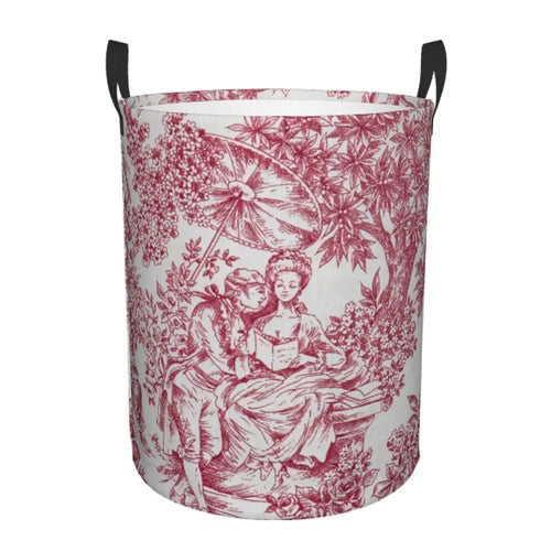 panier à linge pliable personnalisé classique en toile de jouy pour jouets - vue 21 sur 29