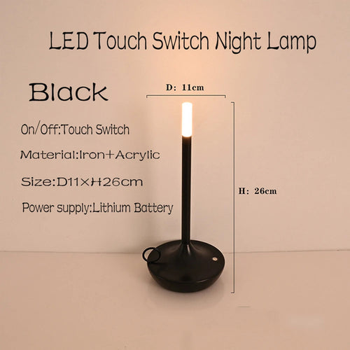 LED bougie lampe de Table de camping-car Rechargeable veilleuse tactile pour la décoration de la maison dîner atmosphère créative lampe de bureau - vue 9 sur 11