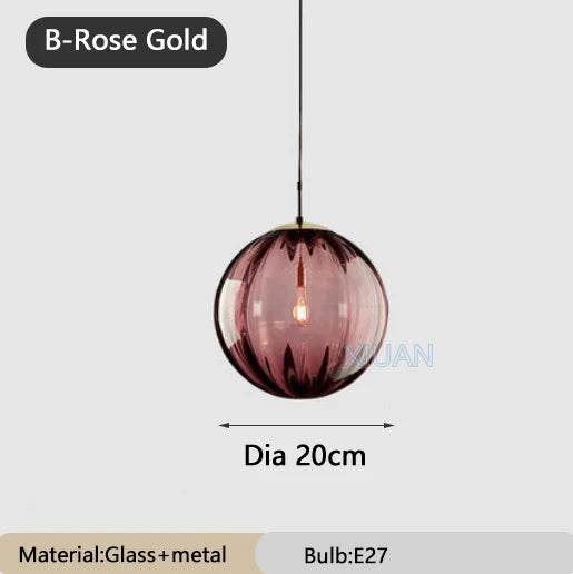 lustre en verre coloré lumineux pour restaurant - vue 19 sur 25