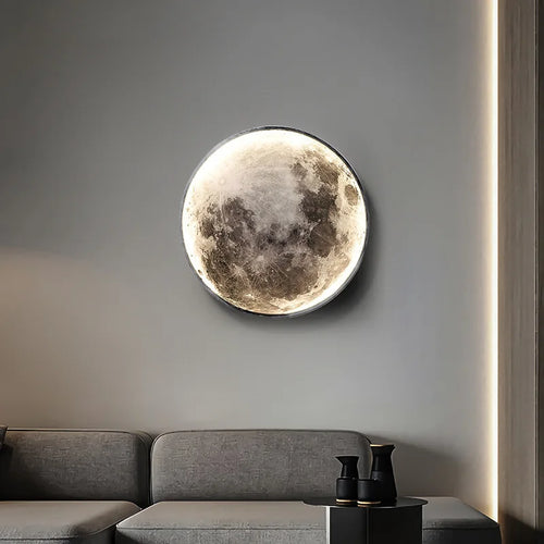 applique murale moderne en forme de lune éclairage décoratif 3D - vue 3 sur 16