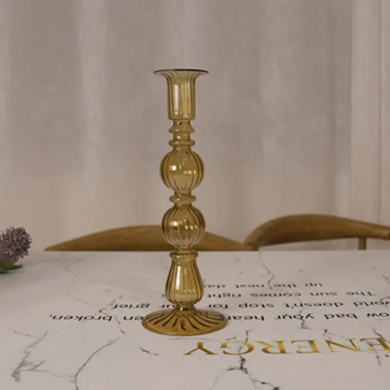 bougeoir en cristal pour décorations de mariage romantique - vue 5 sur 8