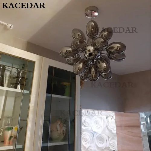 lustre en verre moderne nordique design de luxe luminaire suspendu - vue 7 sur 6
