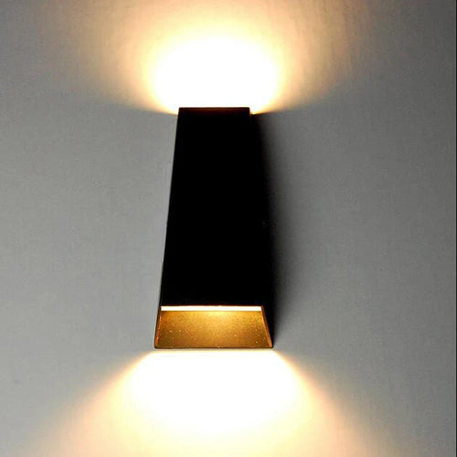Applique murale extérieures LED étanche haut et bas applique murale AC90-260V 2*3W COB ampoule en aluminium cour jardin porche couloir lumières - vue 4 sur 6