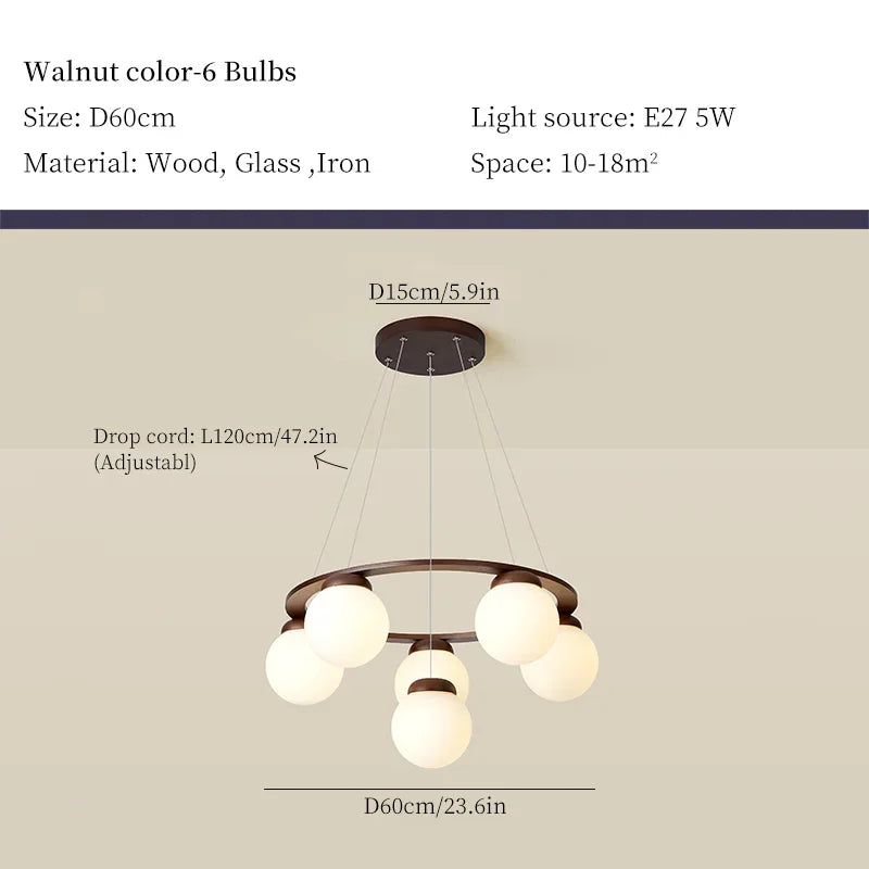lustre en bois design pour décoration contemporaine maison - vue 13 sur 14