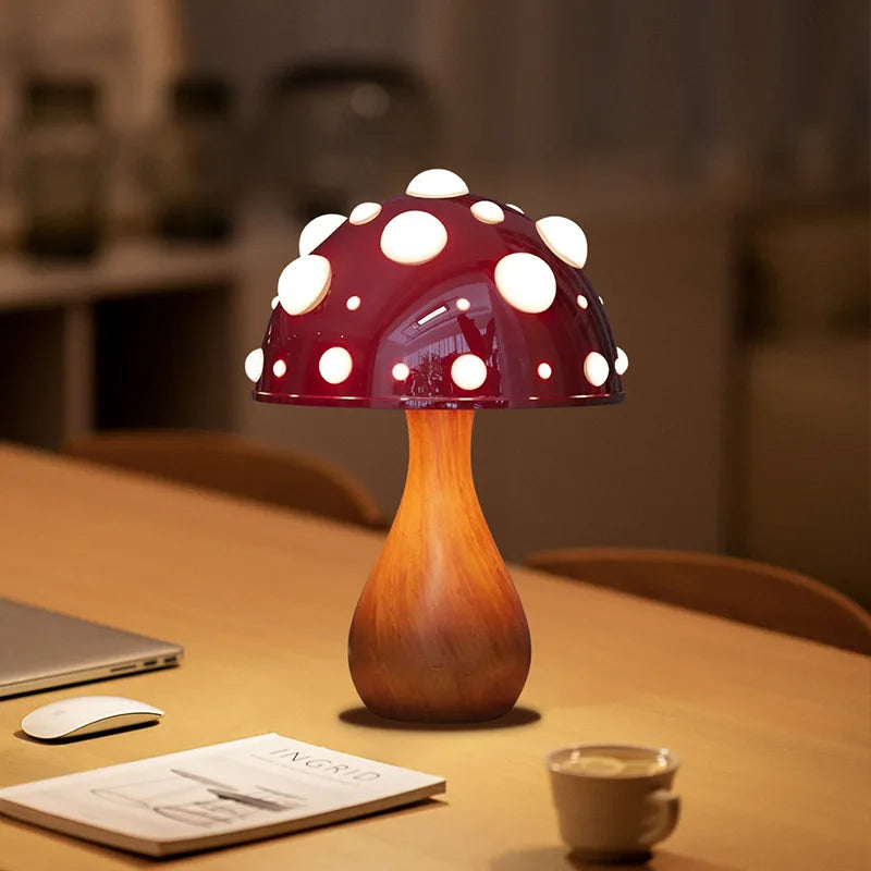 Lampe champignon Amanita tricolore LED USB - vue 4 sur 8