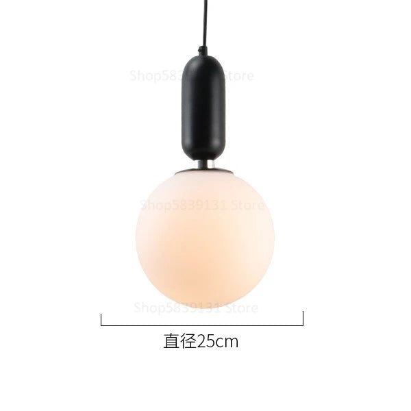 boule de verre moderne suspension lumières led éclairage intérieur décoratif - vue 12 sur 22
