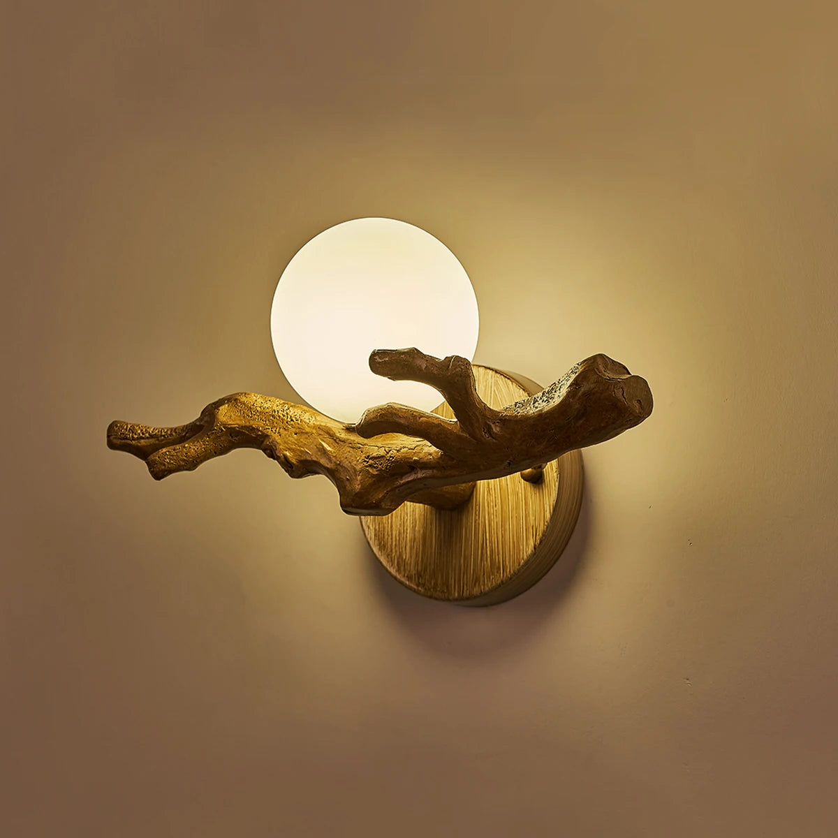 Applique murale LED Vintage en forme de branche d'arbre en résine - vue 4 sur 10