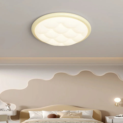 plafonnier moderne simple style crème bulle protection des yeux - vue 5 sur 12