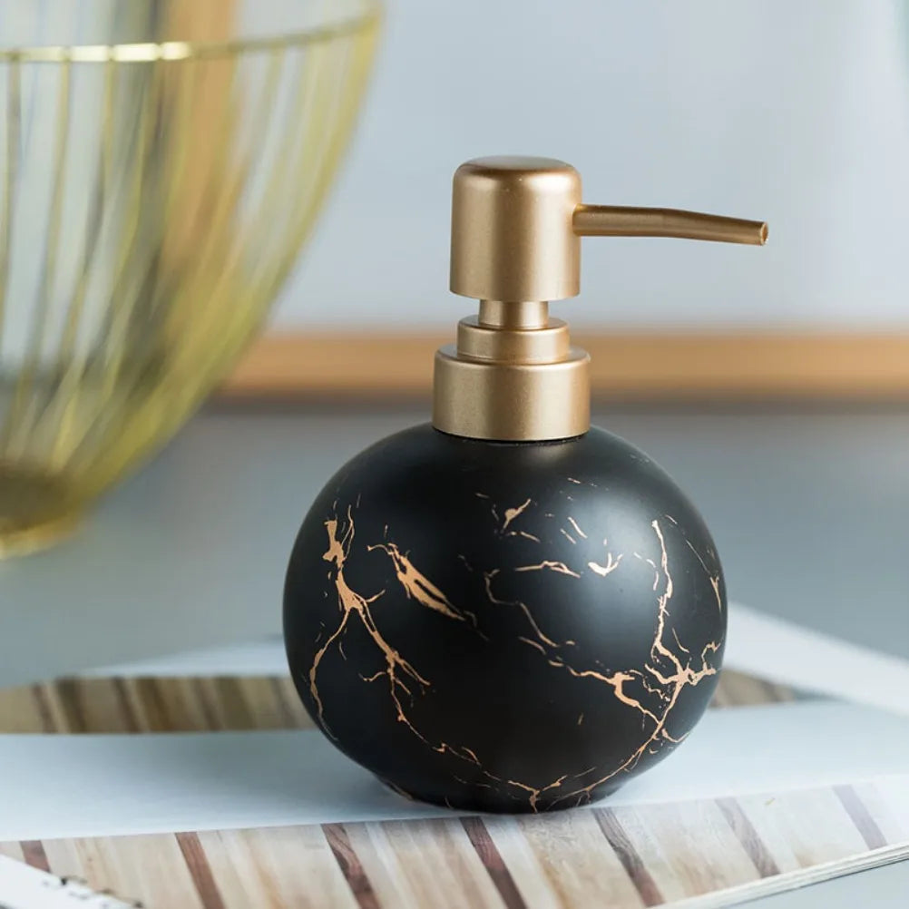 distributeur de savon en céramique moderne pour salle de bain - vue 10 sur 11