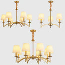 lustre rétro en tissu pour décoration intérieure campagne