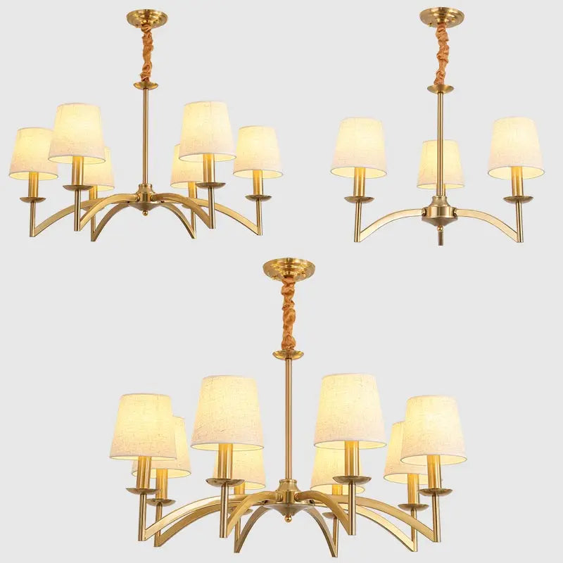 lustre rétro en tissu pour décoration intérieure campagne - vue 4 sur 18