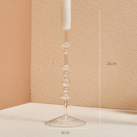 bougeoir en verre transparent décoration intérieure moderne nordique